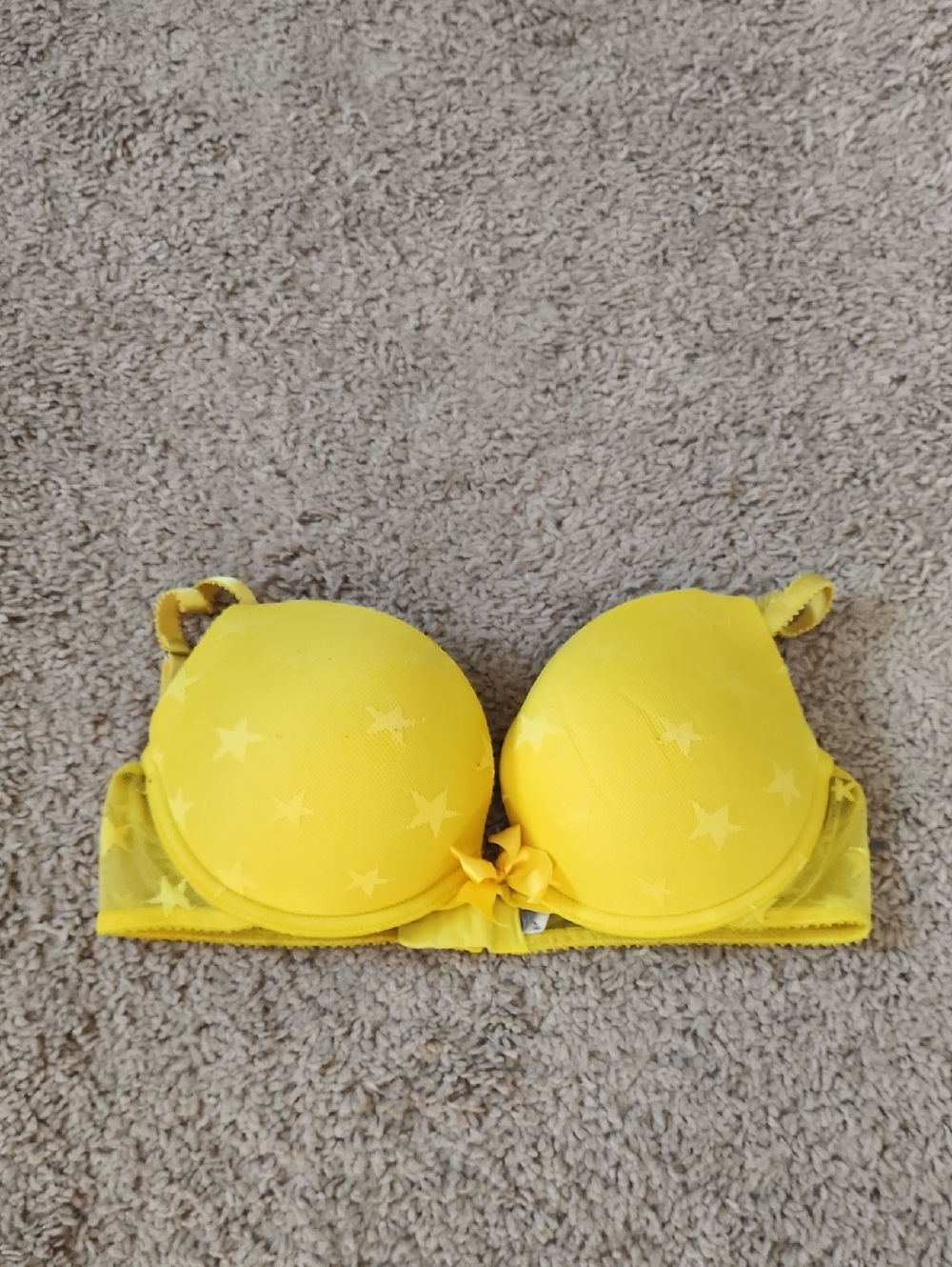 aerie Yellow Star-Print Push-Up Bra